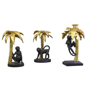 Molde de Resina Personalizado con Diseño de Mono Dorado, Decoración para el Hogar, Portavelas Interior - Product Image 1