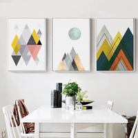 Tuval Sanat Posterleri Geometrik Dekor Boyama Baskı İskandinav Minimalist Modern Duvar sanat resmi Boho Soyut Yağlıboya Dijital Baskı