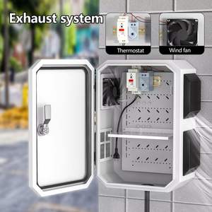 Hộp phân phối điện ngoài trời, quạt điều nhiệt, IP55, thép cán nguội, hộp điện ngoài trời, hộp chống thấm ngoài trời - Product Image 3