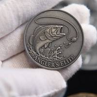 Pièces commémoratives personnalisées en alliage de zinc plaqué argent antique avec logo gravé en 3D