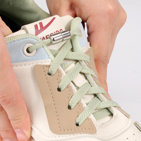Nouveaux lacets plats élastiques YNBG sans nœuds en polyester et métal de 0,6 cm pour enfants et adultes - Lacets rapides et pratiques pour baskets