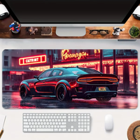 Tapis de souris de voiture élégant et cool Tapis de souris noir pour bureau d'ordinateur Tapis de bureau pour PC Clavier portable Tapis de jeu