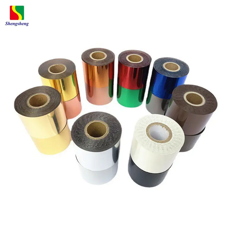 SHENGSHENG Small Size Rolls Gold/Silver 8cm*120m Hot Stamping Foil For PP Materials