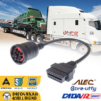 Adaptateur de camion AOTAI OBDII J1939 9 broches vers OBD2 16 broches femelle, lecteur de code avec écran LCD et prise en charge de l'anglais, 12-24V
