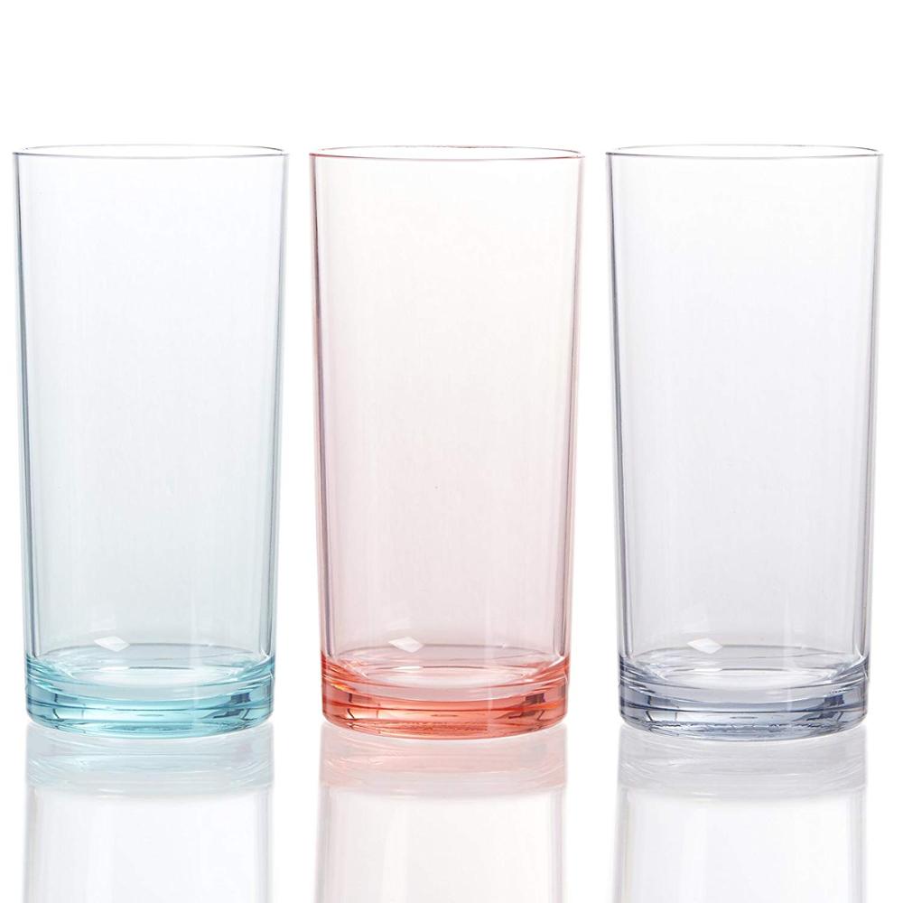 Высококачественный пластиковый стакан для питьевой воды объемом 16 унций, стеклянный набор из 6 шт.