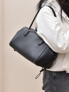 Châu Âu Và Mỹ Da Đen Thời Trang Boston Túi Đơn Giản Kinh Doanh Túi Xách Vai Duy Nhất Dual-Sử Dụng Của Phụ Nữ Túi - Product Image 3