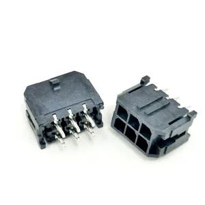 Orijinal MOLEX mikro-fit tüfe PCB başlık 449140601 çift sıra 3mm siyah 6 Pin kalay konektörü kızdırma teli yetenekli