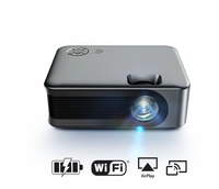 Proyector HD Portátil con Altavoces Integrados, Compatible con 1080P Inalámbrico, Misma Pantalla, Batería de 5000mAh, Mini LED Pico A30 3000 para Cine en Casa