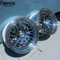 Jantes chromées polies à deux pièces à rebord profond 17 18 19 20 21 22 pouces 5X112 5X120 5X114.3 Jantes en alliage forgé pour voitures particulières BMW Audi