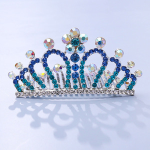 All'ingrosso moda colorata strass per bambini corona Festival Performance capelli capelli capelli diademi corona per bambine e bambini - Product Image 2