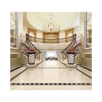 Intérieur moderne de style européen marbre beige poli calcite naturelle pour revêtement de sol décoration intérieure