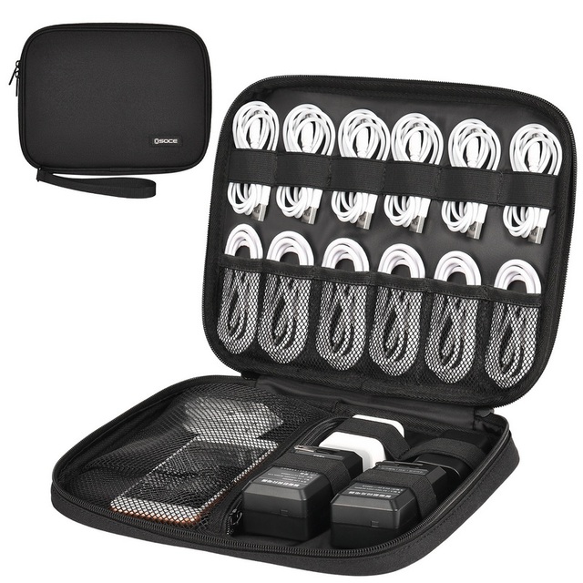 Multi-function Insert Flash Drives Organizer Mobile Phone Charger Data Cable Storage Bag Travel Cable Organiser High Quality
