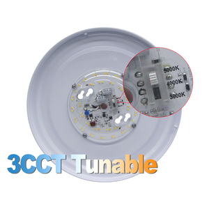 Plafonnier LED Worbest 11/14 pouces, 3CCT réglable, pilote intégré, puce LED <span class=keywords><strong>Osam</strong></span> à haut lumen, emplacement humide, certificat ETL/cETL - Product Image 2