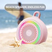 En gros Enceinte sans fil portable pour la douche, le voyage et la plage, étanche IPX7, avec clip, basses puissantes, lumière colorée, OEM