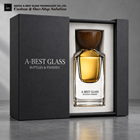 Nouveau design – Flacon de parfum 30 ml à col serti, carré, en verre vide, à fond épais, de luxe