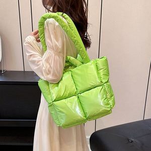 Women's High-End Fashion Cotton Tote Shoulder Bag Large Capacity Quilted Handbag With <b>Square</b> Design Luxury Style Customized Logo - Product Image 2