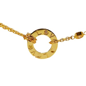 Collana con Ciondolo Circolare Placcato Oro 18K della <span class=keywords><strong>Serie</strong></span> <span class=keywords><strong>Love</strong></span>, Gioiello di Moda con Catena per Clavicola - Product Image 4