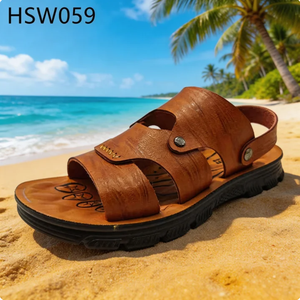 Sandales d'été HY HSW059 en cuir PU à séchage rapide pour vacances à l'île, style Hua Singh, ne gêlent pas les pieds, à bout ouvert et largeur généreuse - Product Image 6