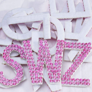 Parche de Letras del Alfabeto con Diamantes de Imitación, Parches de Diamantes de Imitación 3D, Transferencia de Fijación en Caliente Personalizada - Product Image 4