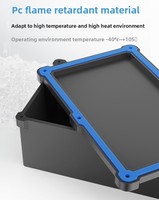Boîtier de jonction électrique étanche IP68 en plastique ABS PC ignifuge, boîtier étanche à la pluie pour utilisation extérieure et souterraine