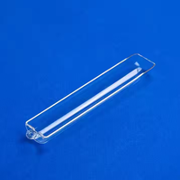 Bateau en verre transparent résistant à la chaleur personnalisé de différentes tailles avec poignées et bateau en quartz bateau semi-quartz