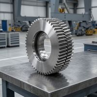 Engrenage hélicoïdal usiné CNC en acier forgé pour pièces de rechange de grue portuaire à charge lourde