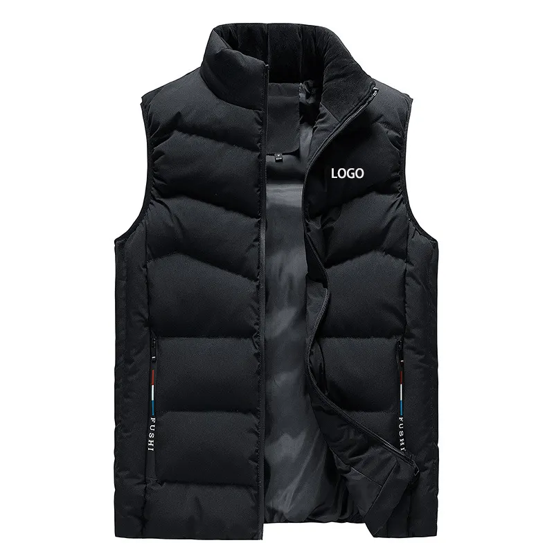 OEM Custom Design Sleeveless Bubble Jacket Winter Outwear Utility Jackets Mens Puffer Vest