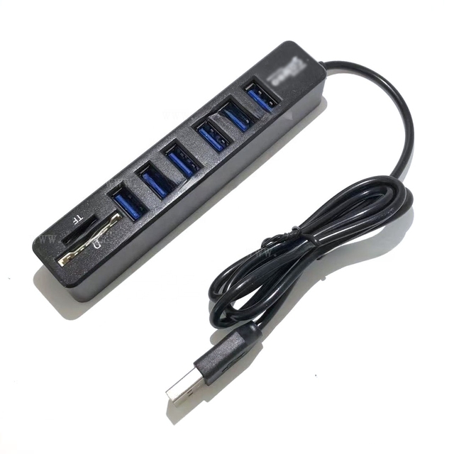 USB 2.0 Hub 6 Port Hub Multi Splitter Port Long cable Multiple Expanderfor Computer Laptop PC USB Adapter Accessories..