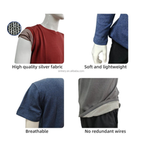 Vêtements en fibre d'argent sur mesure, protection contre les ondes électromagnétiques, protection contre les radiations, t-shirt pour homme