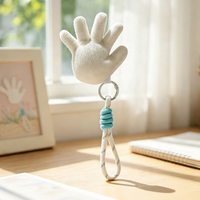 En gros, Porte-clés pendentifs en peluche articulés, petits, en forme de paume, décorations de sac, poupées mignonnes, cadeaux amusants, jouets pour enfants