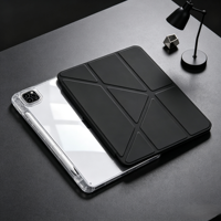 Étui magnétique transparent anti-chute en TPU avec support réglable pour iPhone 15 Pro Max, iPad Pro 11'' et iPad Air 24.8x18