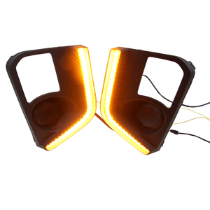 Winauto màu vàng tín hiệu lần lượt <span class=keywords><strong>LED</strong></span> đảo ngược dẫn ban ngày Chạy ánh sáng đèn sương mù cho Mitsubishi L200 Triton 2017 - 2019 - Product Image 5