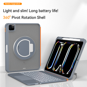 คีย์บอร์ดบลูทูธแบบหมุนได้ 360 องศา รุ่นบางเฉียบ สำหรับ <span class=keywords><strong>iPad</strong></span> <span class=keywords><strong>Pro</strong></span> <span class=keywords><strong>11</strong></span> รุ่นที่ 1 ปี 2018 พร้อมไฟแบ็คไลท์ 7 สี และแทร็คแพดในตัว - Product Image 1