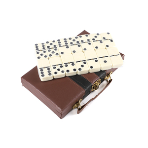 Coffret de Dominos 6-en-1 en Cuir et Bois, Non Toxique, Marque Juxing – Idéal pour Cadeau Promotionnel ou Jeu de Table - Product Image 6