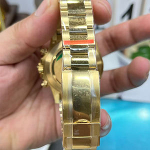 Montre mécanique de luxe haut de gamme, mouvement 4130, cadran de 40 mm, boîtier épais plaqué or, bracelet en acier inoxydable de haute qualité lumineux - Product Image 4