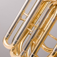 Tuba de Tono Bb Personalizable, Lacada en Oro, 4/4, con 4 Válvulas Frontales