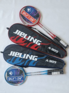 Raquette <span class=keywords><strong>de</strong></span> <span class=keywords><strong>badminton</strong></span> professionnelle Jieling A905 - Manche <span class=keywords><strong>en</strong></span> ferroalliage, cordes durables, poids réglable et plusieurs options <span class=keywords><strong>de</strong></span> poignée - Product Image 3