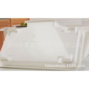 Plastic Double Layer Dish Rack With Stand Square L Size <b>For</b> <b>Kitchen</b> <b>Storage</b> Mold Injection Molding - Product Image 3