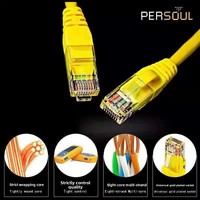 Produsen kategori grosir 5e kabel jaringan FTP UTP RJ45 5m kabel LAN untuk komputer Patch Router Bare tembaga CCC bersertifikat