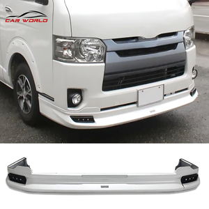 Kit carrosserie avant LED pour Hiace 200 Series 2014-2018 en plastique ABS noir, état neuf - Product Image 1
