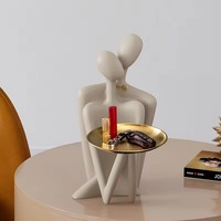 2025 moderne Art déco Style résine cadeaux de mariage personnages abstraits embrasser Couples Qixi magasin ornements