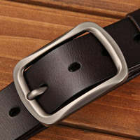 Ceinture pour homme neuve d'usine avec boucle ardillon en cuir PU doré, ceinture en cuir de vachette pour jeans, conception personnalisée OEM
