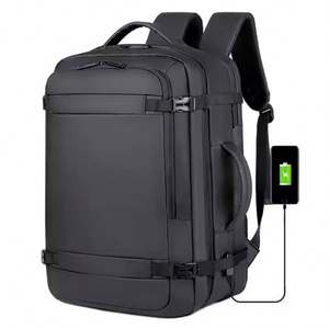 Hot Sale Men's Business Waterproof <b>Laptop</b> Backpack New Multi-Functional PU <b>Travel</b> <b>Bag</b> with Zipper Closure and USB Port - Product Image 1