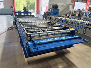 เครื่องขึ้นรูปกระเบื้องเหล็กทรงสี่เหลี่ยมคางหมูแบบ PLC ภาษาอังกฤษ/อาหรับ พร้อมแผ่นกลางขนาด 14 มม. เครื่องรีดขึ้นรูปเหล็กความแข็งแรงสูงแบบอัตโนมัติสำหรับหลังคาเหล็ก - Product Image 5