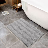 Tapis de bain moelleux FIGOO - Polyester ultra doux, respectueux de la peau, confortable pour le sol de la salle de bain, la douche, séchage rapide