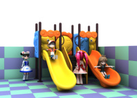 Juego de Columpios y Tobogán de Plástico para Interiores/Exteriores, para Jardín, Uso Educativo, Aeropuerto, Escuela, Parque de Atracciones, Área de Juegos, Ruiqi K91-k96