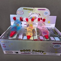 Jouet Squishy Canard Mignon avec Remplissage Vaseline, Faible Rebond, Façonnable, Anti-Stress, Jouet de Décompression à Presser