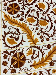 Couverture en coton ouzbek Suzani brodée à la main, drap de lit, couvre-lit, tapisserie brodée Suzani, tenture murale colorée, vente en gros B2B - Product Image 1