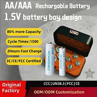Batería Recargable USB-C AA/AAA de 1.5V para Ratón, Micrófono y Cerradura