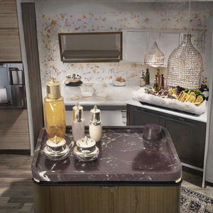 CRAFTS HUB Bandeja Rectangular Grande de Piedra Púrpura Tallada y Pulida de un Solo Nivel Multifuncional para Balcón, Diseño Moderno, Almacenamiento - Product Image 3